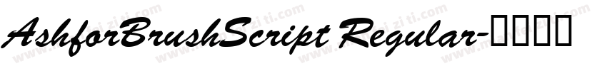 AshforBrushScript Regular字体转换